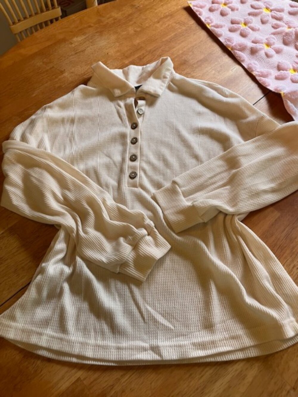 Apricot Colored Women's NEW Button Up Top